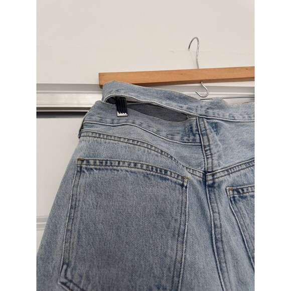 Agolde Women Blue 27 Denim Broken Waistband Jeans Straight High Rise Grunge Punk - Picture 6 of 13